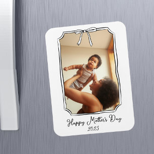 Imán Sencilla foto del Día de la Madre con mano corta