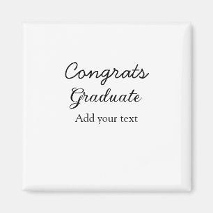 Imán Sencillas felicitaciones mínimas graduación añadir