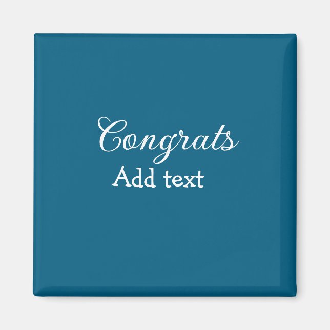 Imán Sencillas felicitaciones mínimas graduación añadir (Frente)