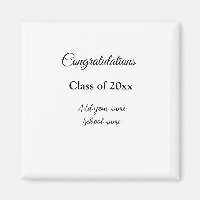 Imán Sencillas felicitaciones por graduación mínima aña (Frente)