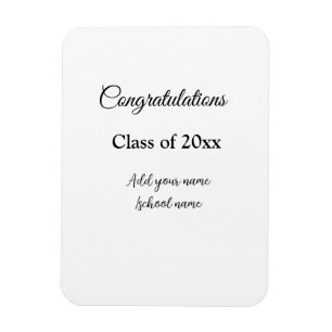 Imán Sencillas felicitaciones por graduación mínima aña
