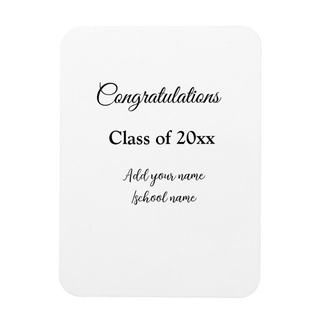 Imán Sencillas felicitaciones por graduación mínima aña (Vertical)