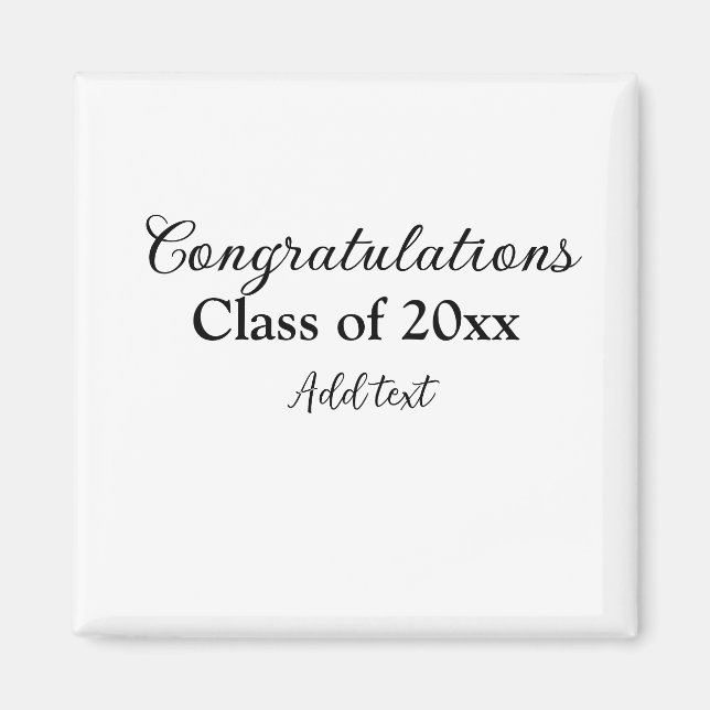 Imán Sencillas felicitaciones por graduación mínima aña (Frente)