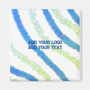 Imán Sencillo abstracto de color mínimo añadir la etiqu