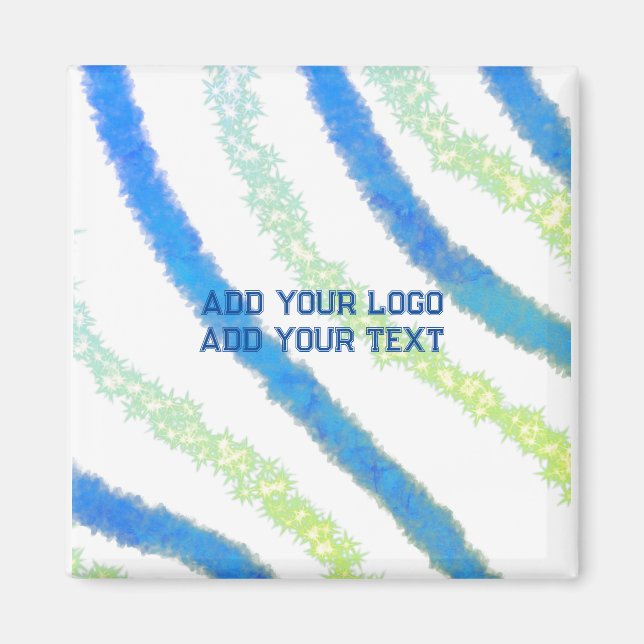 Imán Sencillo abstracto de color mínimo añadir la etiqu (Frente)