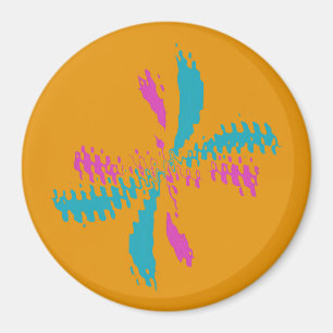 Imán Sencillo Abstracto Patrón de desordenado de vuelo