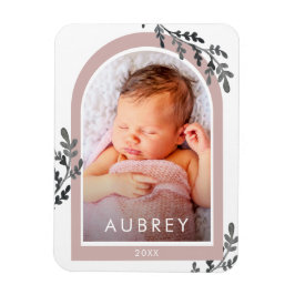 Imán Sencillo arco fotográfico rosa botánico y guión de