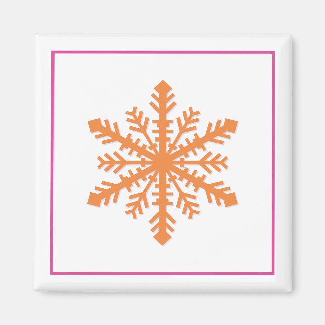 Imán Sencillo copo de nieve (Frente)