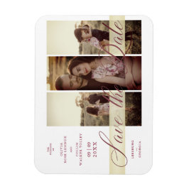 Imán Sencillo guión elegante 3 fotos Pareja enamorada