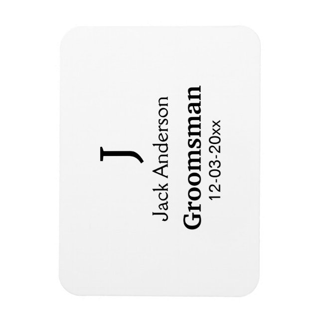 Imán SENCILLO MÍNIMO añade tu nombre regalo personaliza (Vertical)