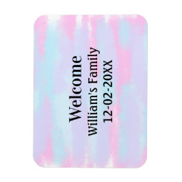 Imán sencillo minimo logotipo de monograma bienvenida p