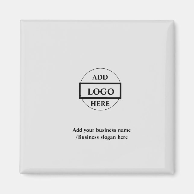 Imán Sencillo y elegante logo personalizado aquí compañ (Frente)
