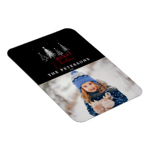 Imán Sencillos Navidades Elegantes Pine Tree Photo