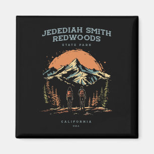Imán Senderismo con Mochila en Jedediah Smith Redwoods