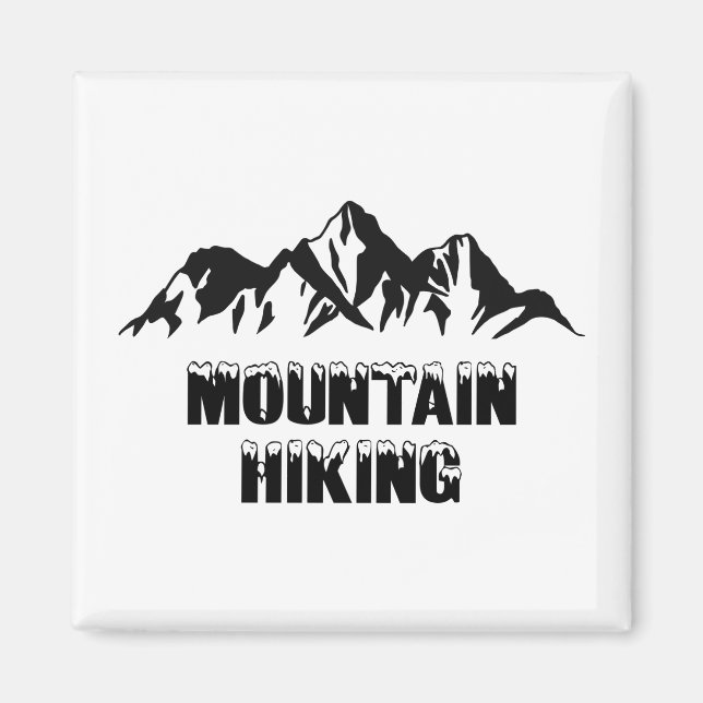 Imán Senderismo por las montañas (Frente)