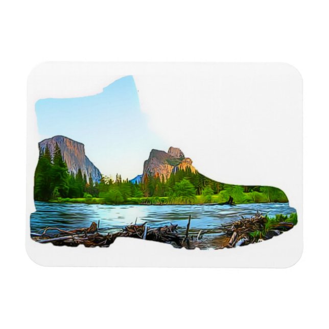 Imán Senderismo por las vistas de arranque (Horizontal)