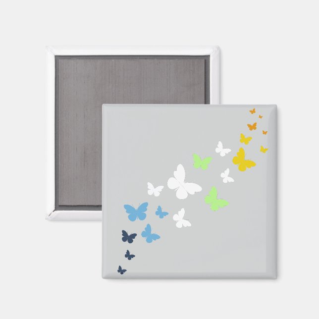 Imán Sendero de Mariposa de Orgullo Agénero AroAce  (Anverso/Reverso)