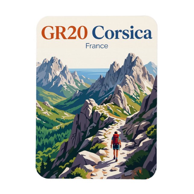Imán Sendero GR20, Córcega Francia (Vertical)