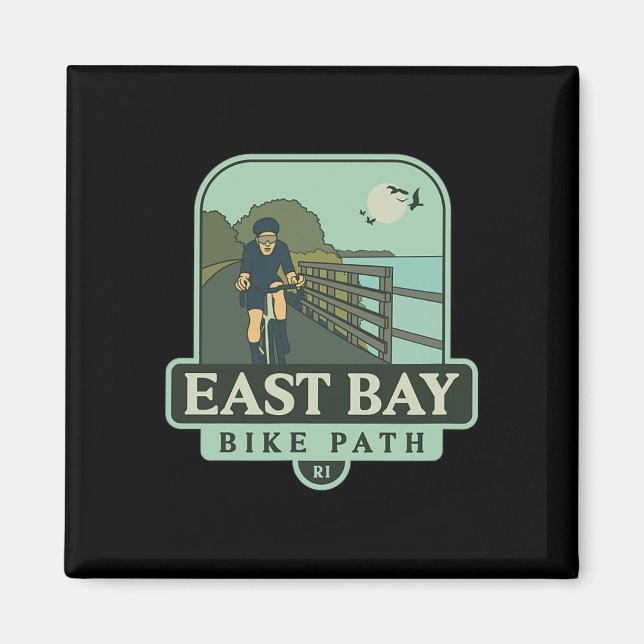 Imán Sendero para bicicletas de East Bay - Rhode Island (Frente)