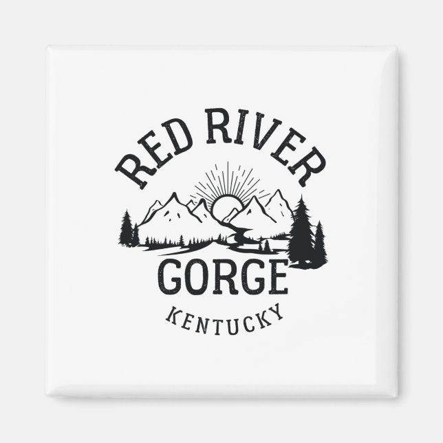 Imán Sendero Red River Gorge Parques Kentucky Caminata  (Frente)