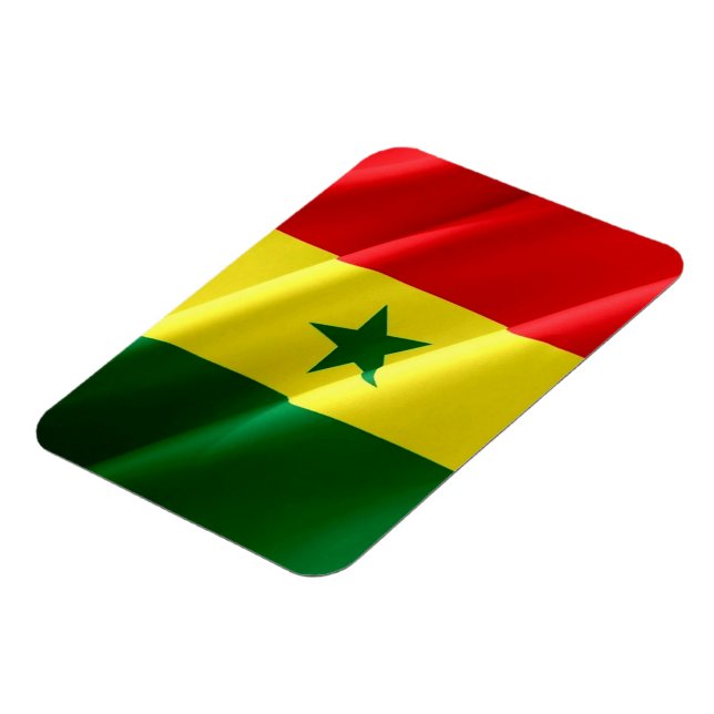 Imán Senegal - Bandera onduladora - (Lado Izquierdo)