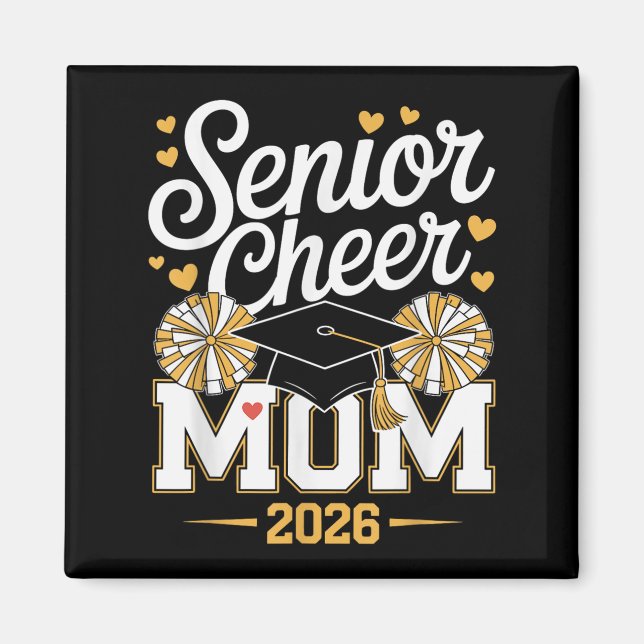 Imán Senior Cheer Mom Cl De 2026 (Frente)