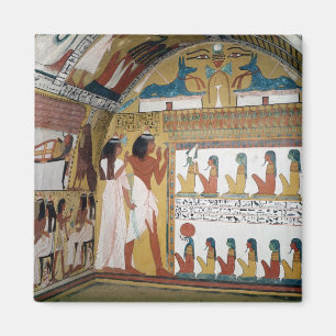Imán Sennedjem y el su hacer frente de la esposa
