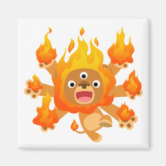 Imán ¡¡Señor del Fuego!! (lindo león personalizado) Mag