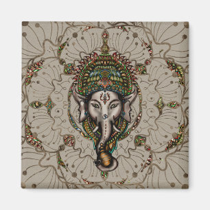 Imán Señor Ganesha - color en lona