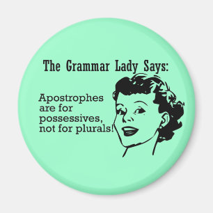 Imán Señora Apostrophes Magnets de la gramática