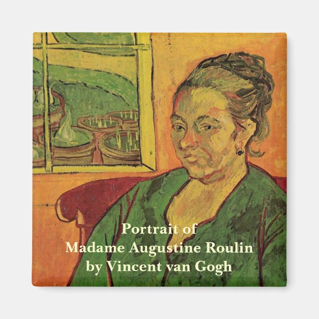 Imán Señora Augustine Roulin por Vincent van Gogh (Frente)