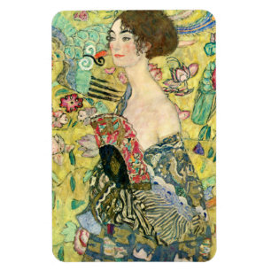 Imán Señora con la fan - Gustavo Klimt
