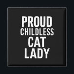 Imán Señora del gato sin hijos de la madre del gato<br><div class="desc">Señora del gato sin hijos de la madre del gato</div>