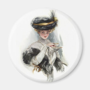 Imán Señora del té de tarde