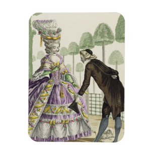 Imán Señora en "promenade" de un vestido de la lila en