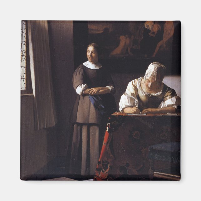 Imán Señora escribiendo una carta (Frente)