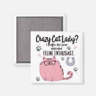 Imán ¿Señora Gata Loca? Regalo Divertido para Amantes d