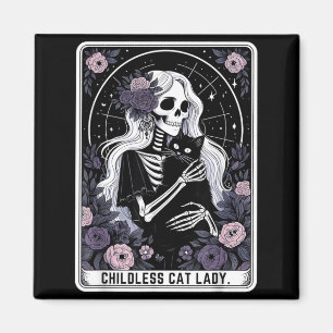 Imán Señora Gata sin Hijos Tarjeta del Tarot de Esquele