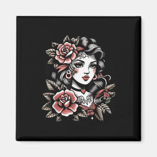 Imán Señora gitana _ Amantes del tatuaje _ Estilo Boho