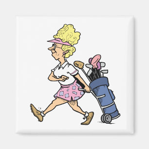 Imán Señora Golfer Tshirts y regalos