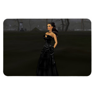 Imán Señora In A Graveyard Magnet del gótico
