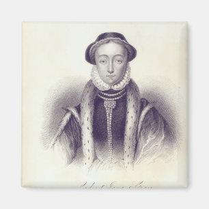 Imán Señora Jane Grey, grabado por S. Freeman