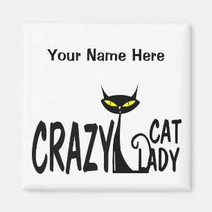 Imán Señora loca del gato