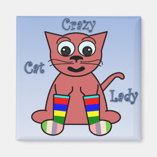 Imán Señora loca del gato