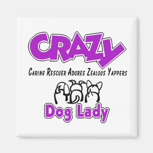 Imán Señora loca del perro