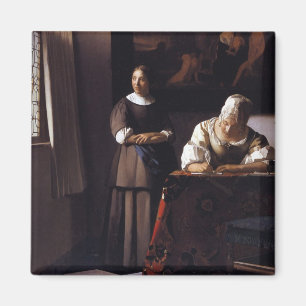 Imán Señora Writing una letra