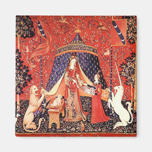 Imán "Señora y el unicornio "