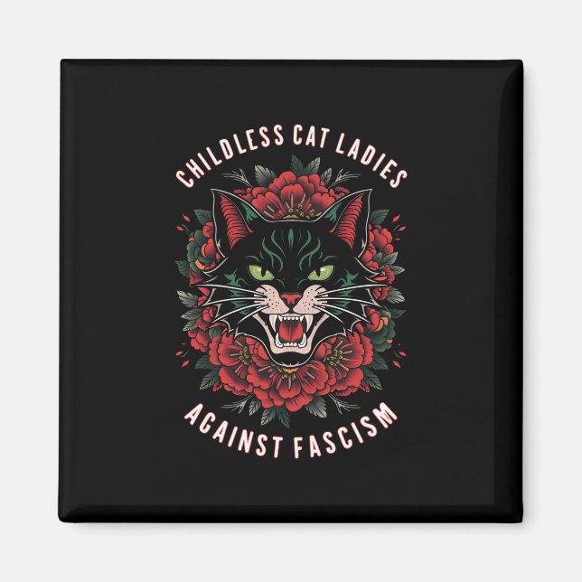 Imán Señoras Gatas sin Hijos Contra el Fascismo (Frente)