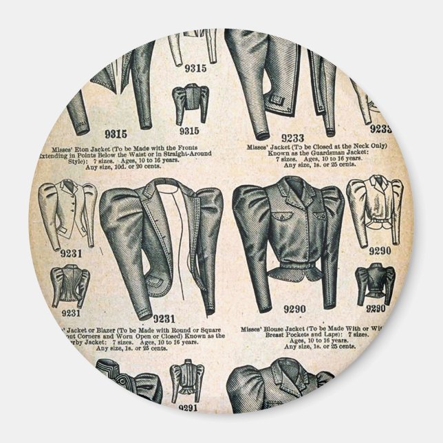 Imán Señorita Bicicletas Jakcets - Anuncio de 1897 (Frente)