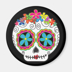 Imán Señorita Calavera Day of the Dead Sugar Skull